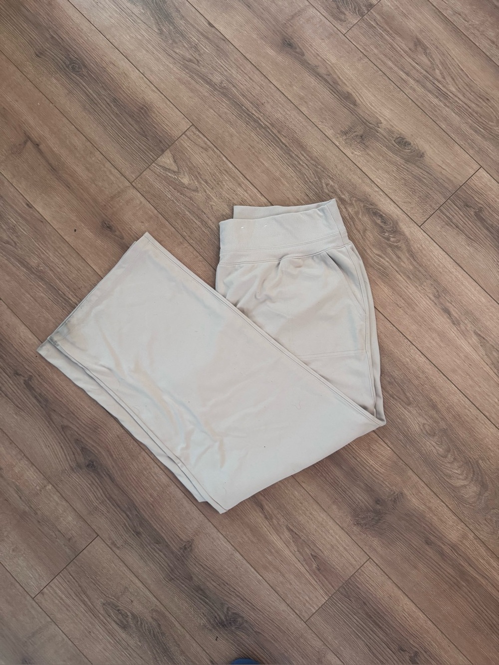 Loose fitted drapey pants, beige